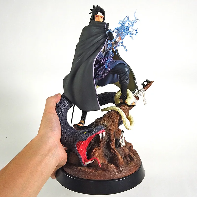 

Sasuke Snake Statue PVC Figure Toy Anime Uchiha Sasuke Head Changing Figurine Model Toy