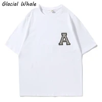 glacialwhale mans oversized t shirt men 2021 summer top print t shirts harajuku 100 cotton tshirt white casual t shirt for men