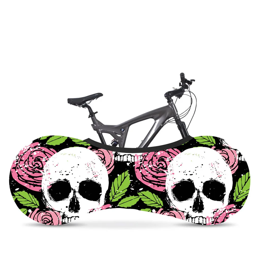 

Bicycle dust cover wheel cover mountain bike jersey dust cover cover elastic dust cover skull series 26-28 inch 160*55cm