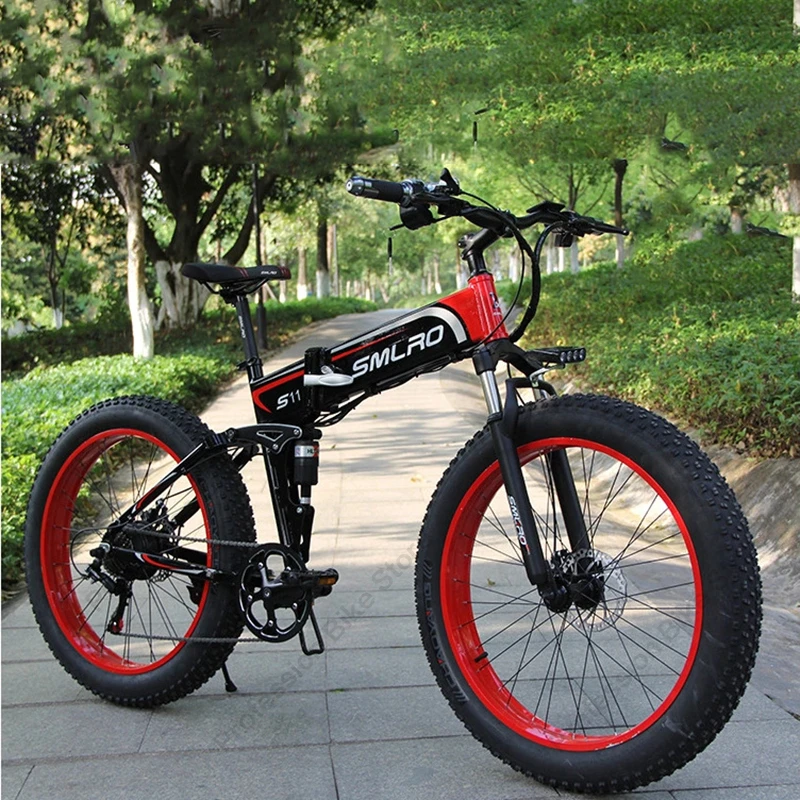 Kaufen SMLRO S11F1 Falten Elektro-bikes 1000W 48V 13 AH Fett 26 Zoll Fahrrad Ebike Berg E Fahrrad Faltbare Motorrad Mtb Radfahren