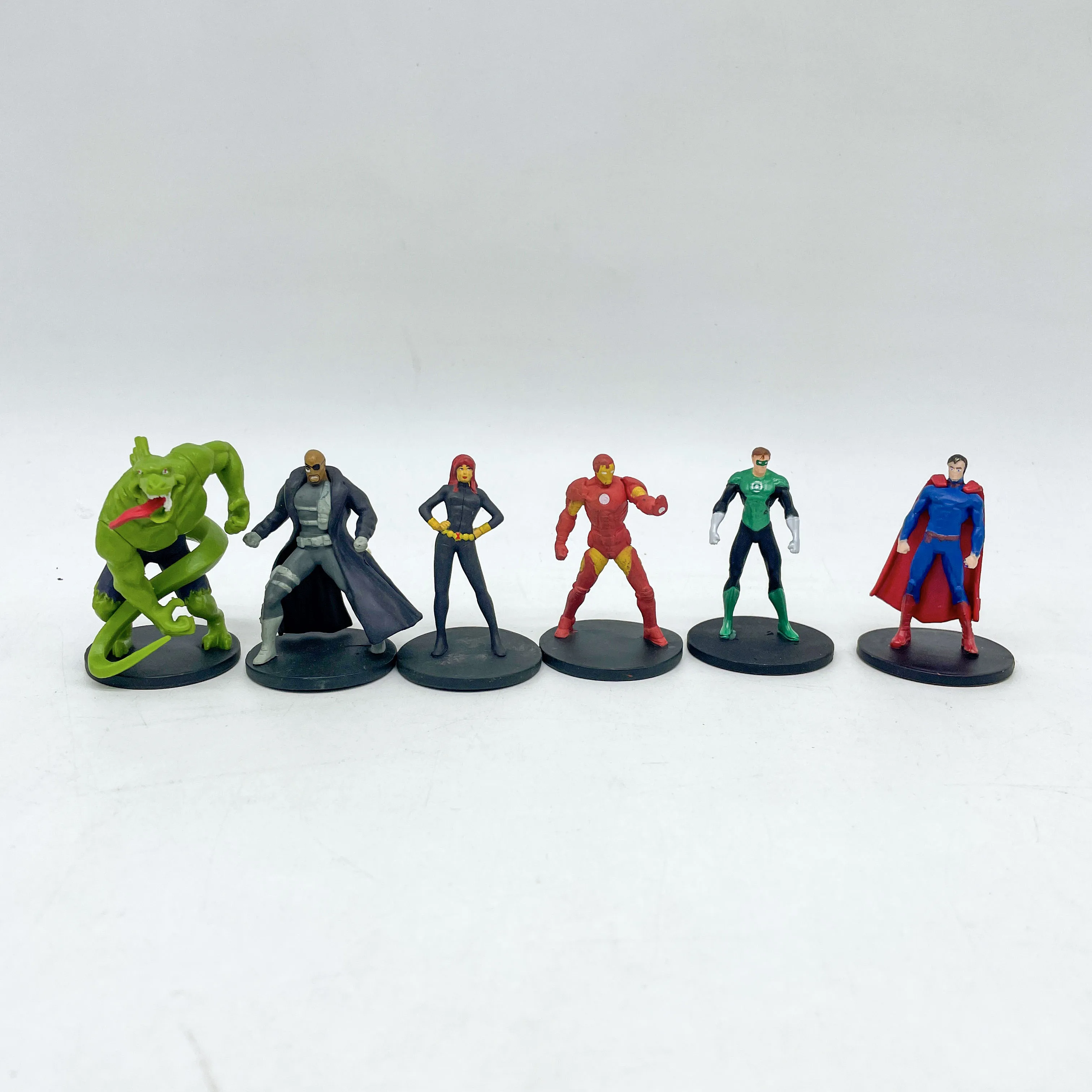 

Bulk Pack Marvel Avengers Black Widow Iron Man Nick Fury Doll Gifts Toy Model Anime Figures PVC Collect Ornaments