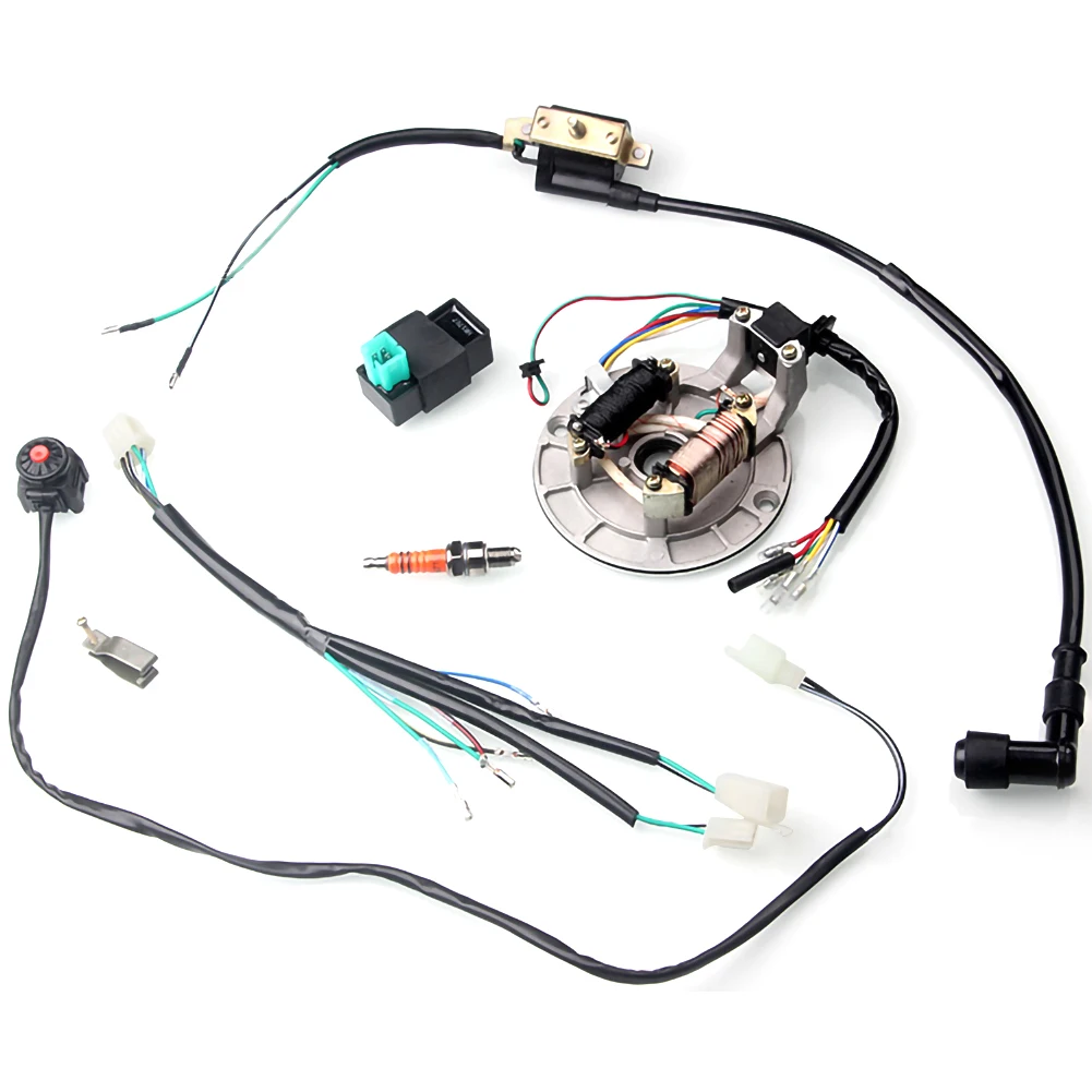 

Quad Wire Harness Suitable Motorcycle Full Electrics Wire Harness Wiring For 50-125ccs Kick Start Dirt Pit Bike Wire Harnes