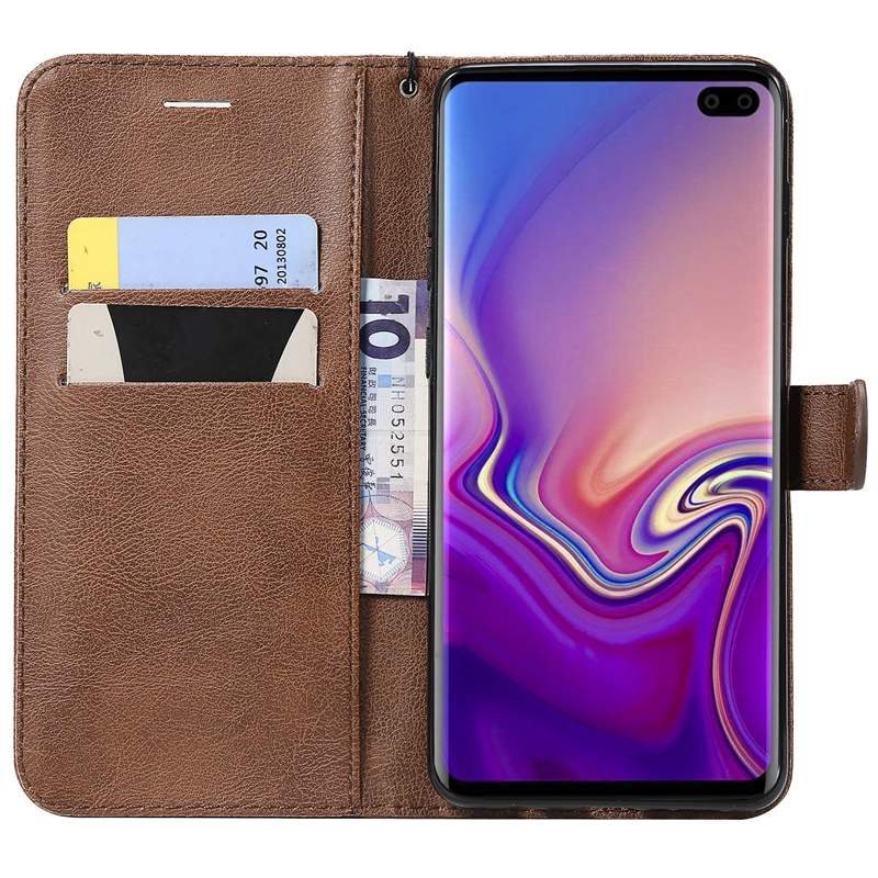 Чехол-книжка для Samsung Galaxy S7 Edge S8 S9 S10 Plus A5 J5 2017 A7 2018 A30 A50 A70 NOTE 9 10 из искусственной