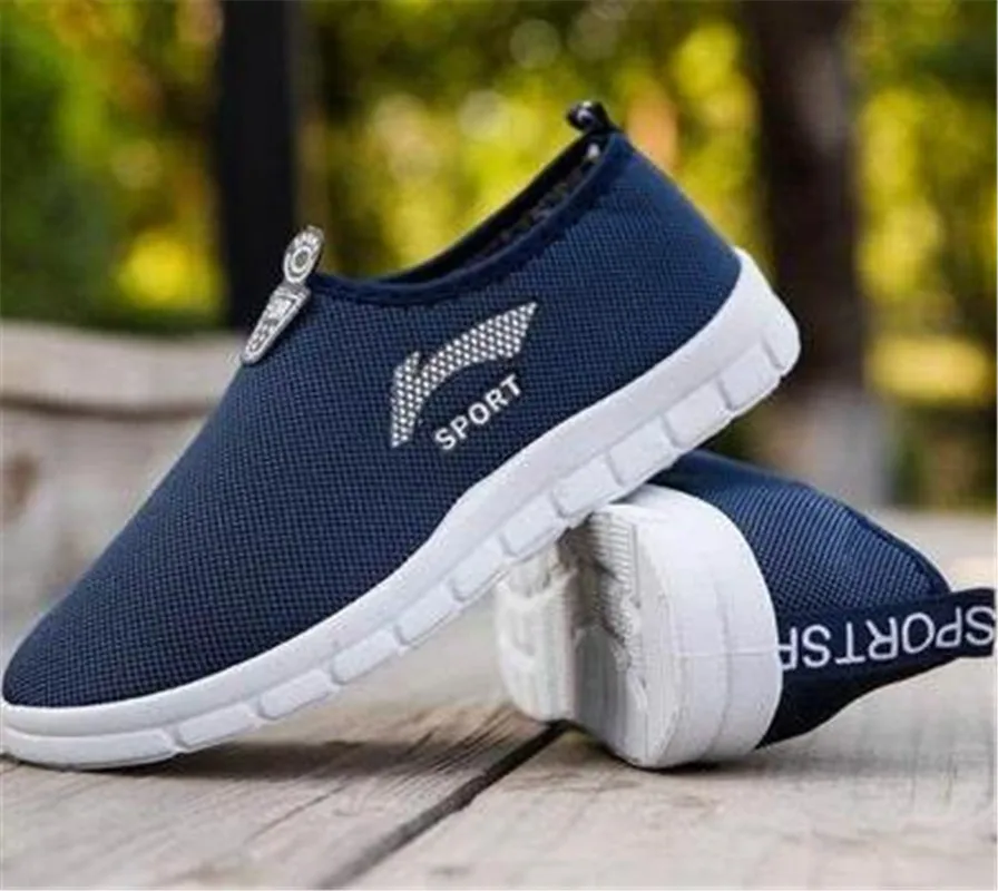 

2020 Walking Mesh Flat Cheap Solid Sport Running Shoes Breathable Sport Athletic Male Sneakers