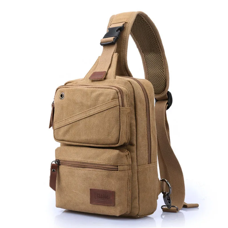 Высококачественная винтажная Холщовая Сумка слинг через плечо для мужчин ретро