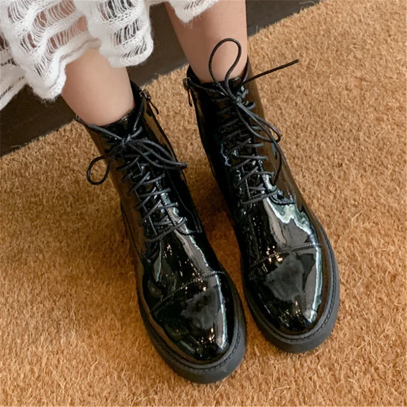 Mobetty/женские ботильоны из воловьей кожи на шнуровке Повседневные Классические