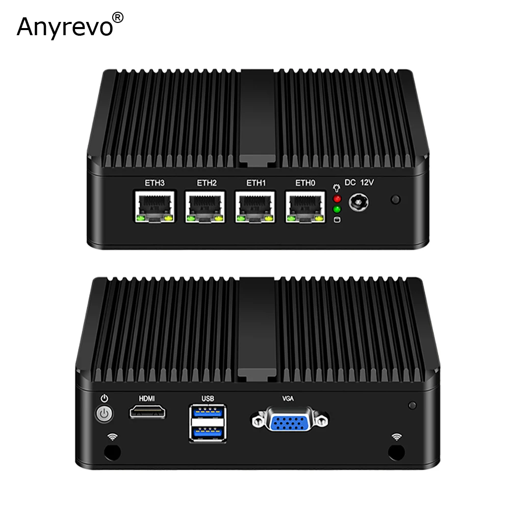Мини-роутер Intel Celeron J4125 четырехъядерный 2 DDR4 4 intel NICs для pfSense OPNsense VyOS VPN брандмауэра