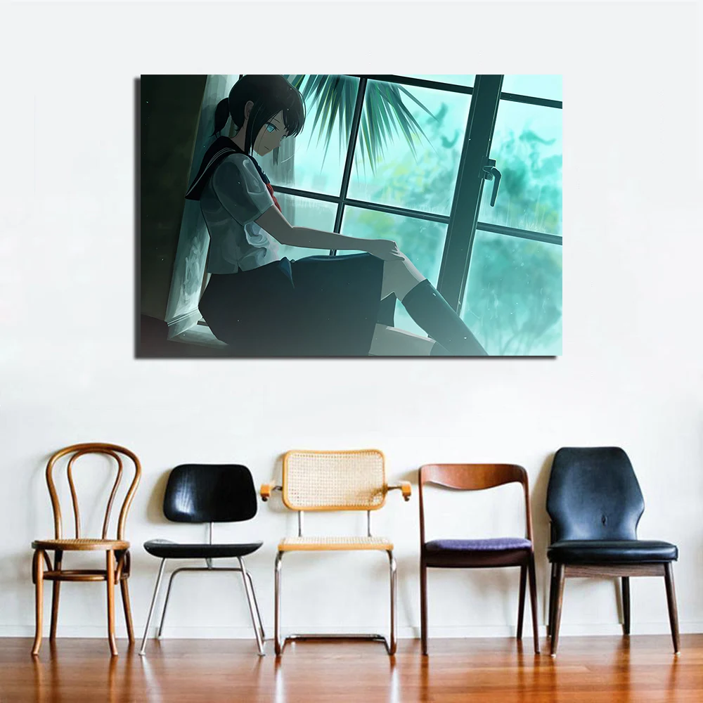 Аниме Школа плакат цельнокроеное платье Картина на холсте украшение стены в