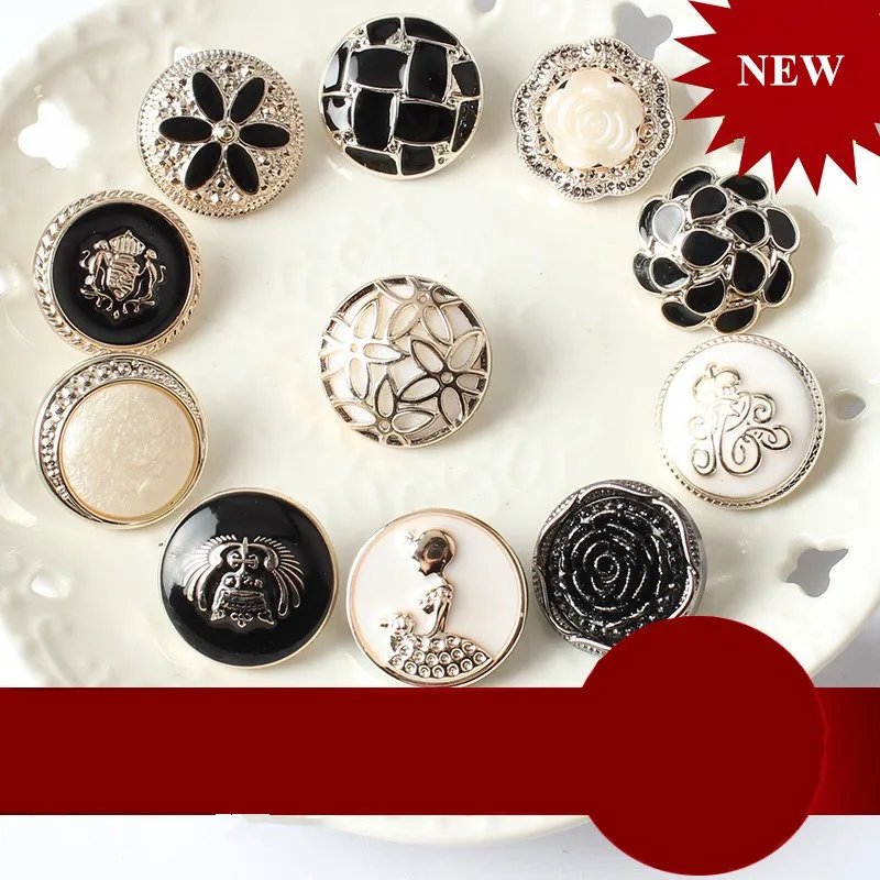 10PCS21MM Красивая жемчужная металлическая кнопка для пальто Скрапбукинг пошив одежды аксессуары для одежды DIY ремесла