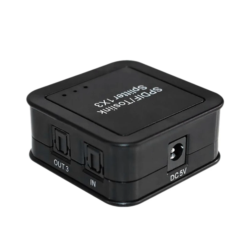 Цифровой оптический аудио сплиттер Spdif Toslink 1X3 с дистанционным управлением
