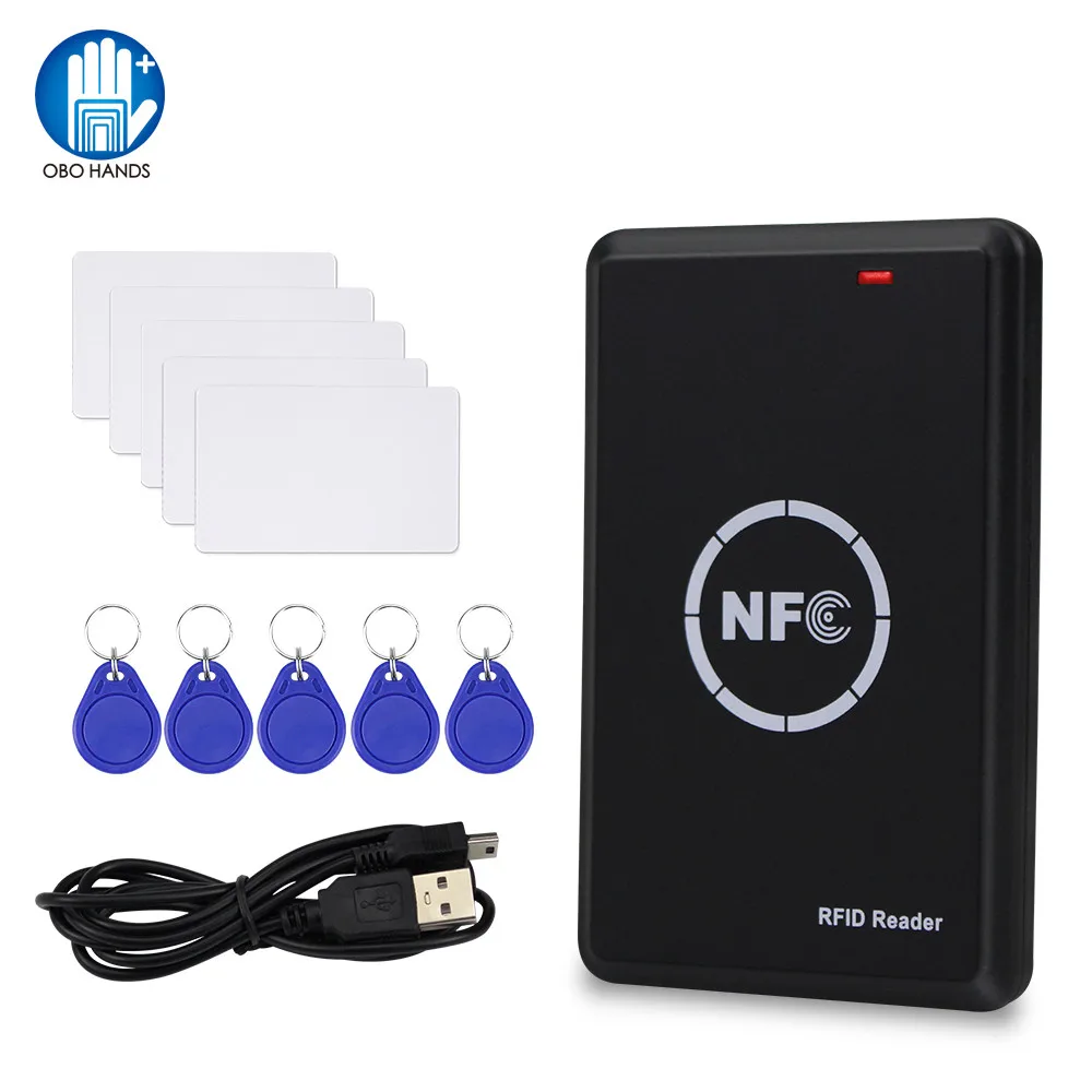 

RFID Copier Duplicator 125KHz Key fob NFC Smart Card Reader Writer 13.56MHz Encrypted Programmer USB UID T5577 EM4305 Cards Tags