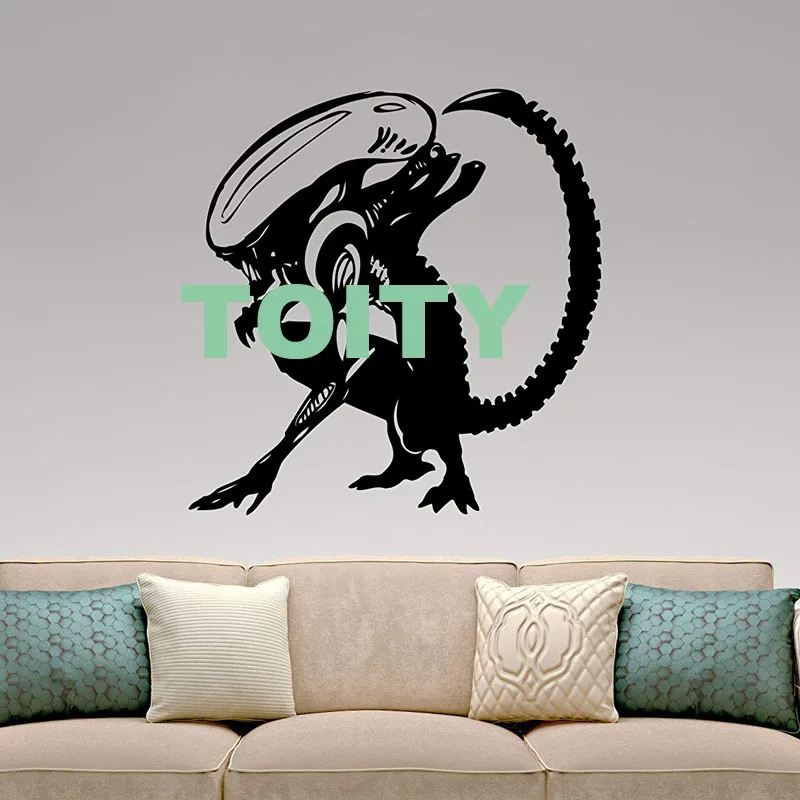 H59cm x W57cm 29 дизайнов, Инопланетянин, наклейка на стену, 1979, фильм, Xenomorph, плакат, виниловая наклейка, для дома, детской комнаты, декор интерьера, в общежитии, студия, художественная Фреска - Цвет: H59cm x W57cm