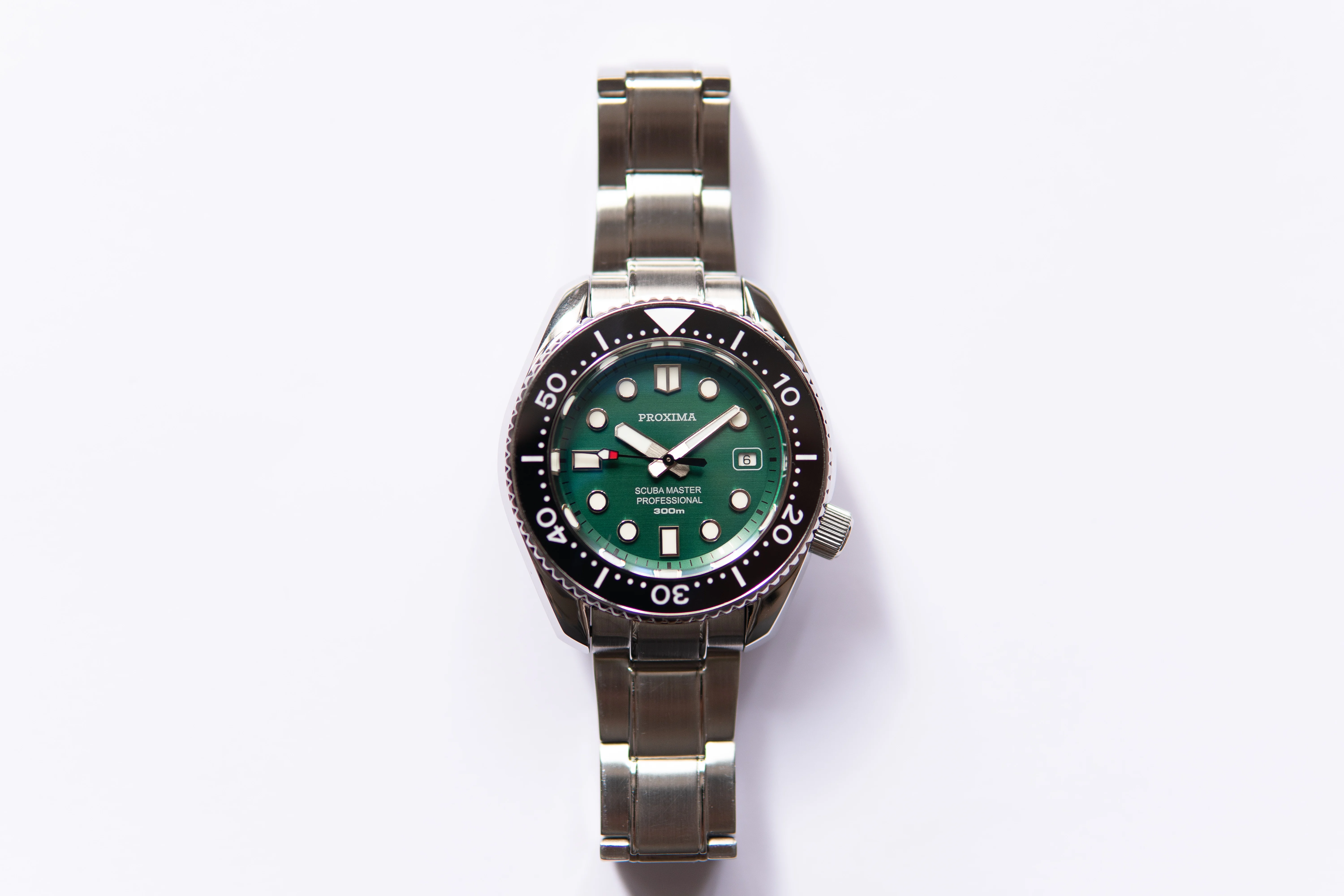 

Proxima Green Dial NH35 Tuna Diver Automatic Wristwatch MarineMaster Sapphire insert