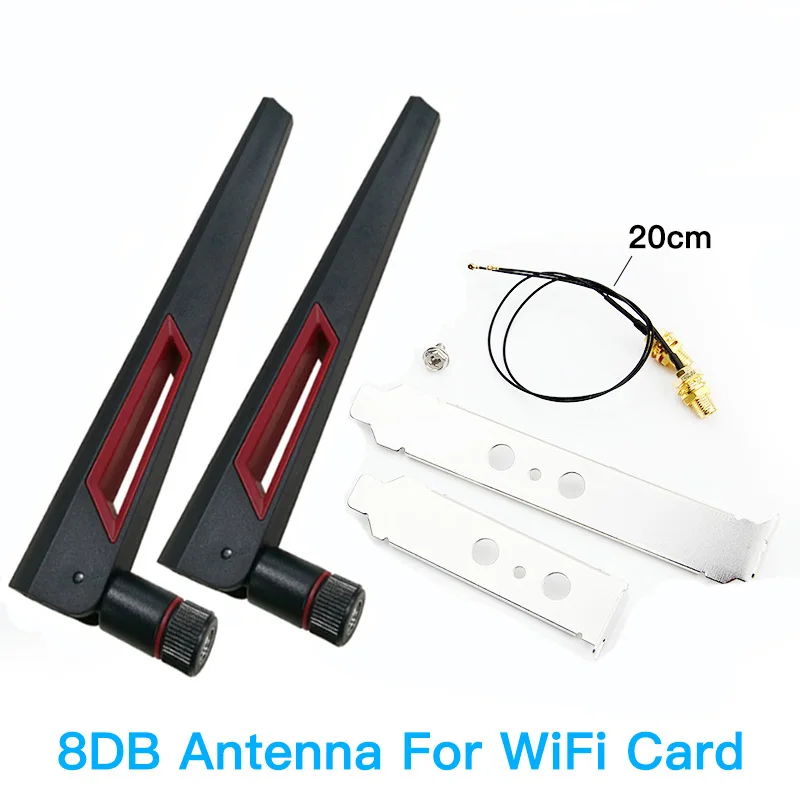 2x8 дБи двухдиапазонный 2 4G/5 ГГц M.2 IPEX MHF4 20 см 30 кабель для RP-SMA Пигтейл/провод