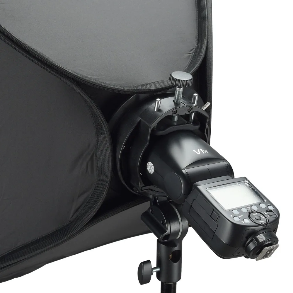 Godox S2 Speedlite Flash Holder Bracket+ Softbox with Bowens Mount for Canon Nikin Godox V1 TT685 V860II AD200 AD400PRO Flash