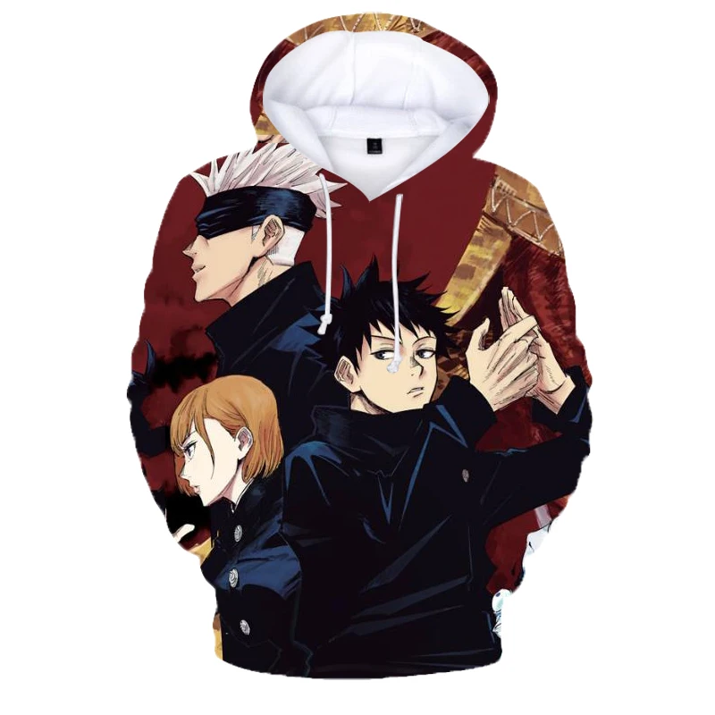 

2021 Japanse Manga 3D Gedrukt Jujutsu Kaisen Hoodie Sweatshirt Truien Unisex Mannen/Vrouwen Hip Hop Hight Qualitiy Kleding