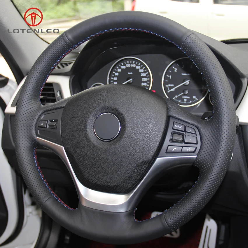 LQTENLEO черный чехол на руль из натуральной кожи для BMW F20 F21 F22 F23 118i 120i 125i 120d 218i 228i 420i