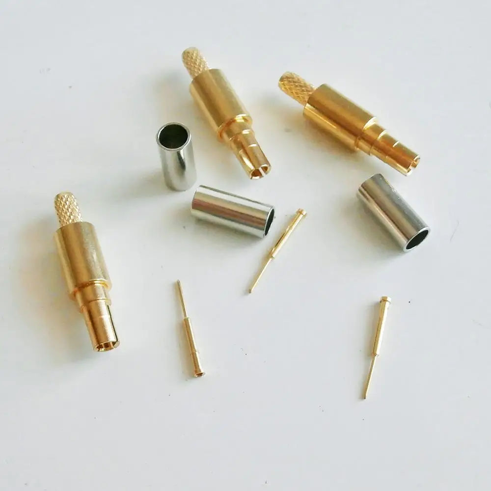 RF коаксиальный разъем CRC9 Штекерный обжим для RG316 RG174 RG179 LMR100 кабель позолоченный