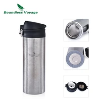 boundless voyage titanium double walled vacuum mug drinking mug thermal insulation cup titanium coffee tea water bottle ti15162b