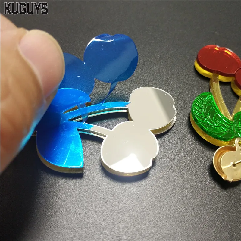 Новые милые красные розовые Висячие серьги вишни для девочек женские зеркальные