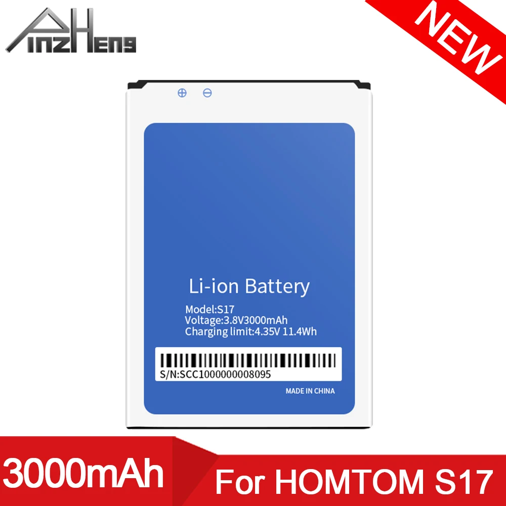 PINZHENG 100% новый мобильный телефон батарея для HOMTOM S17 большой емкости полная 3000mAh
