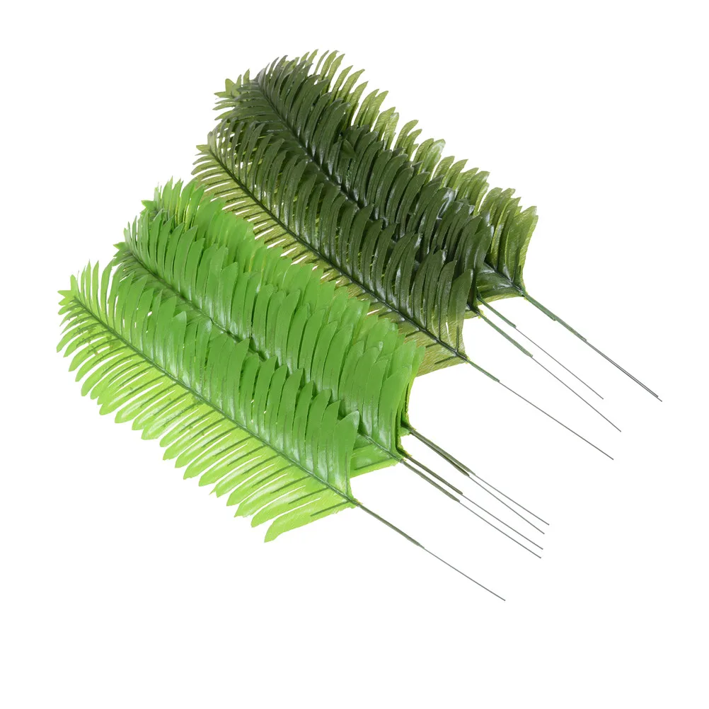 Искусственные листья дерева пластиковые зеленые растения искусственная