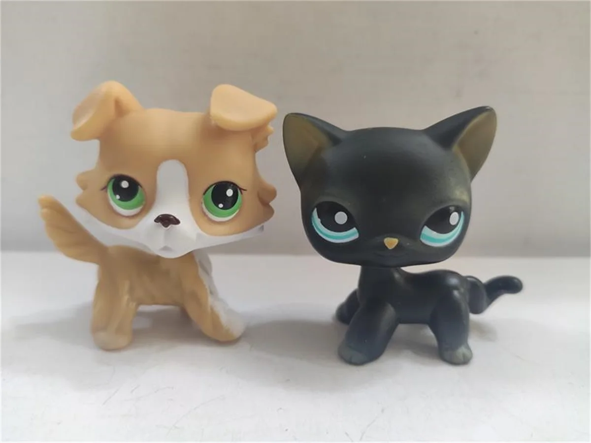 Real Littlest Pet Shop 2 шт./лот Lps Коллекция игрушек фигурки животных детские подарки серия