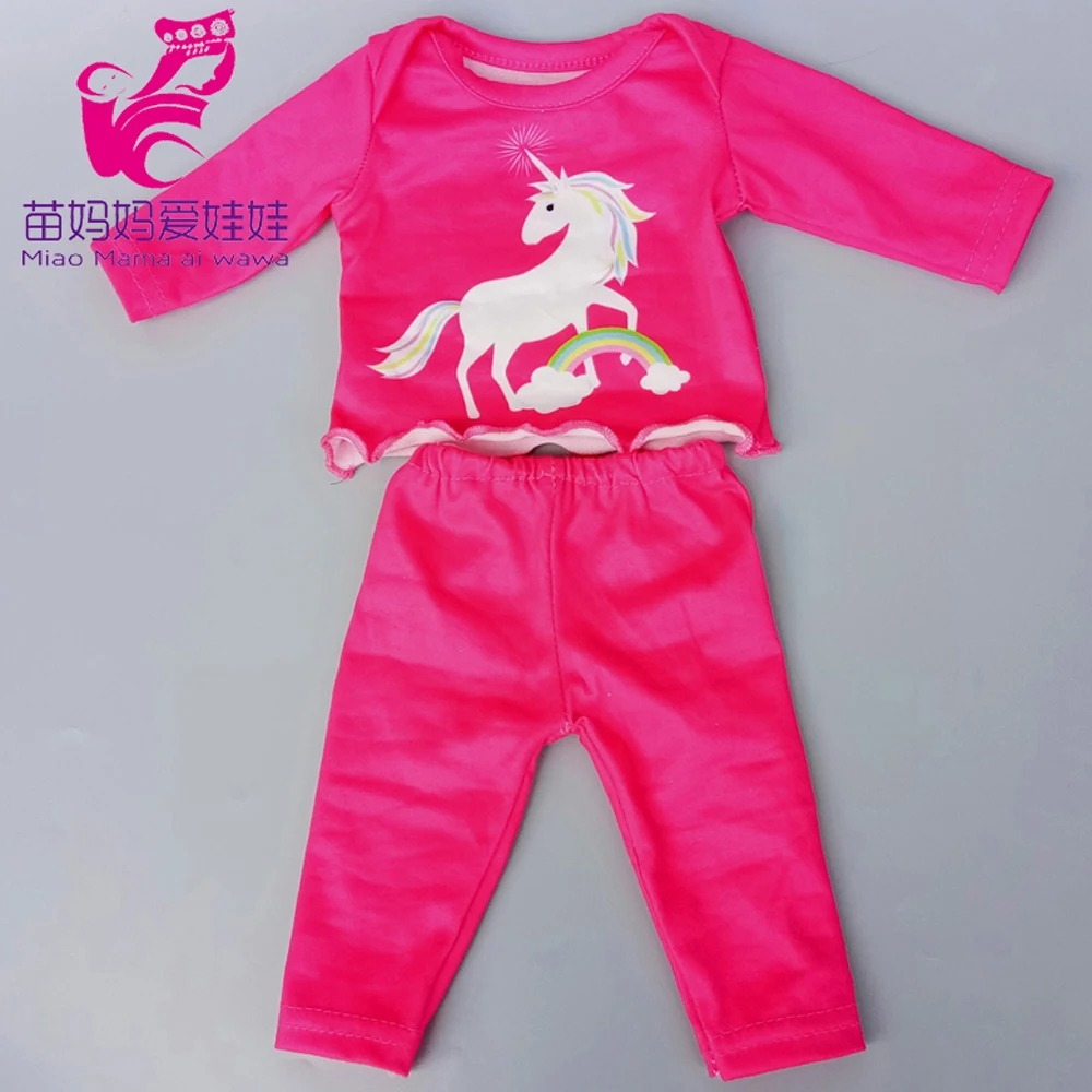 Одежда для куклы 43 см одежда новорожденных единорог американских кукол 18 дюймов