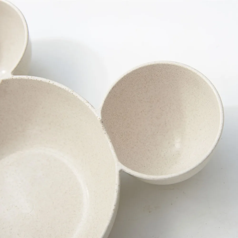 Бамбуковая детская посуда Микки Детская разделенная миска Экологичная тарелка