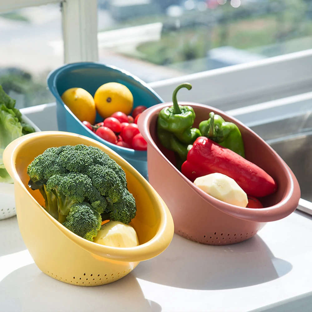 Пластик риса фильтр для мытья бобов гороха Еда овощи фрукты сливная корзина сито