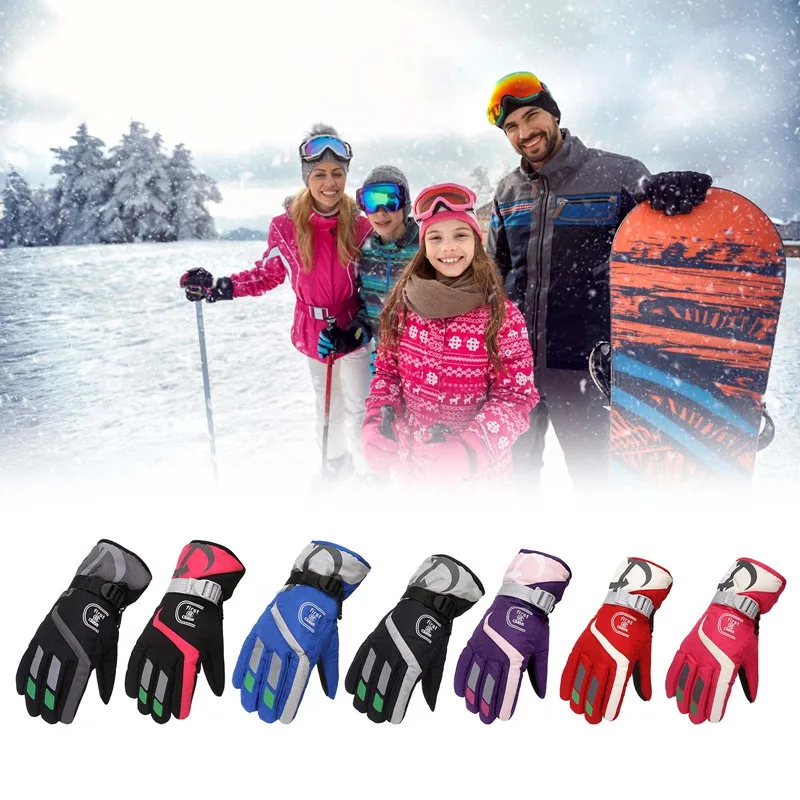

Winter Warm Snowboarding Ski Gloves Men Women Waterproof Skiing Breathable Gloves Cycling Outdoor Camping Hiking Gloves
