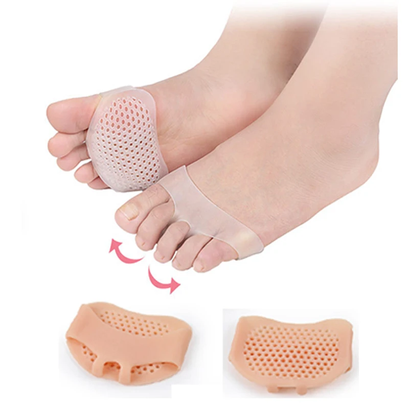 6 Pcs Non-slip Silicone Foot Pads Forefoot Insole Shoes High Heel Soft Insert Non-slip Feet Protection Ladies Pain Relief Solid