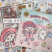new pet waterproof sticker set cute cartoon girl sweetheart planner scrapbooking material decorative stickers kawaii stationery