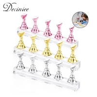 magnetic nail holder false nail art practice training display stand holder acrylic crystal nails showing shelf manicure tools