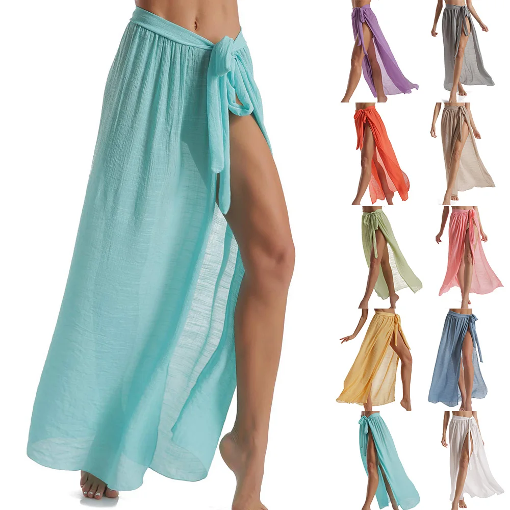 2019 накидка пляжная одежда для женщин Tessel бикини карамельный цвет купальный