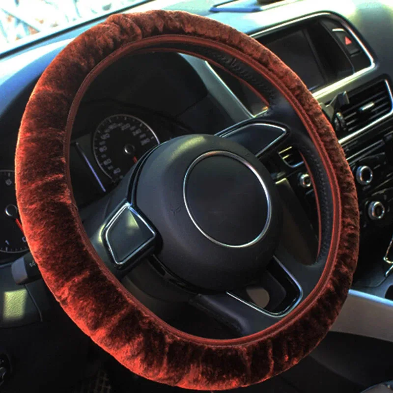 1 шт. мягкий плюшевый чехол рулевого колеса автомобиля для зимы универсальная