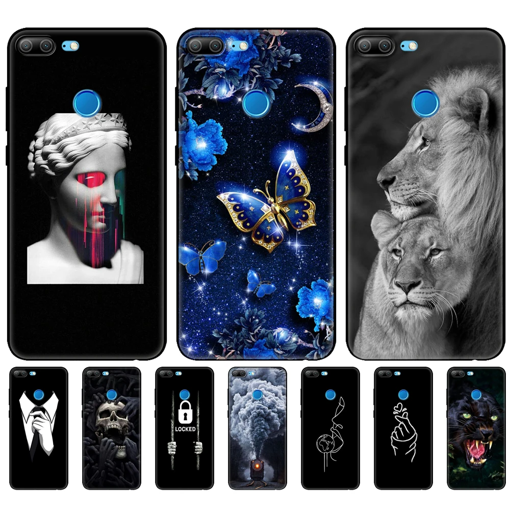 For honor 9 lite case soft tpu silicon back phone cover for Huawei honor 9 lite case protective coque black tpu case