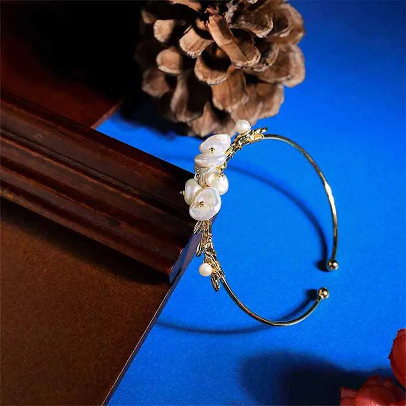 

Plant Pearl Jewelry Fashion Bracelet Baroque Pearl 14K Package Bracelet Jewelry Lady Jewelry Gift