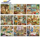 Фотография по номерам на заказ, магазин пейзажей, сделай сам, акриловые наборы, картины картина маслом для домашнего декора, уникальный подарок