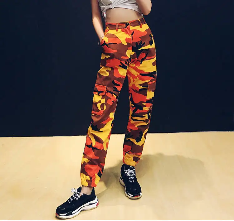 Брюки HStar женские с завышенной талией уличная одежда камуфляжные брюки карго в