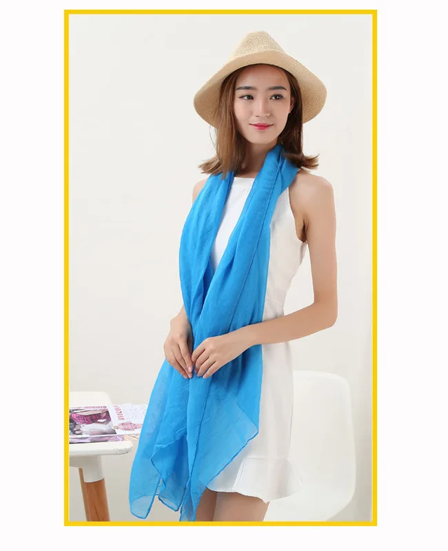 Новинка 2018 женский теплый длинный шарф карамельных цветов мягкая хлопковая