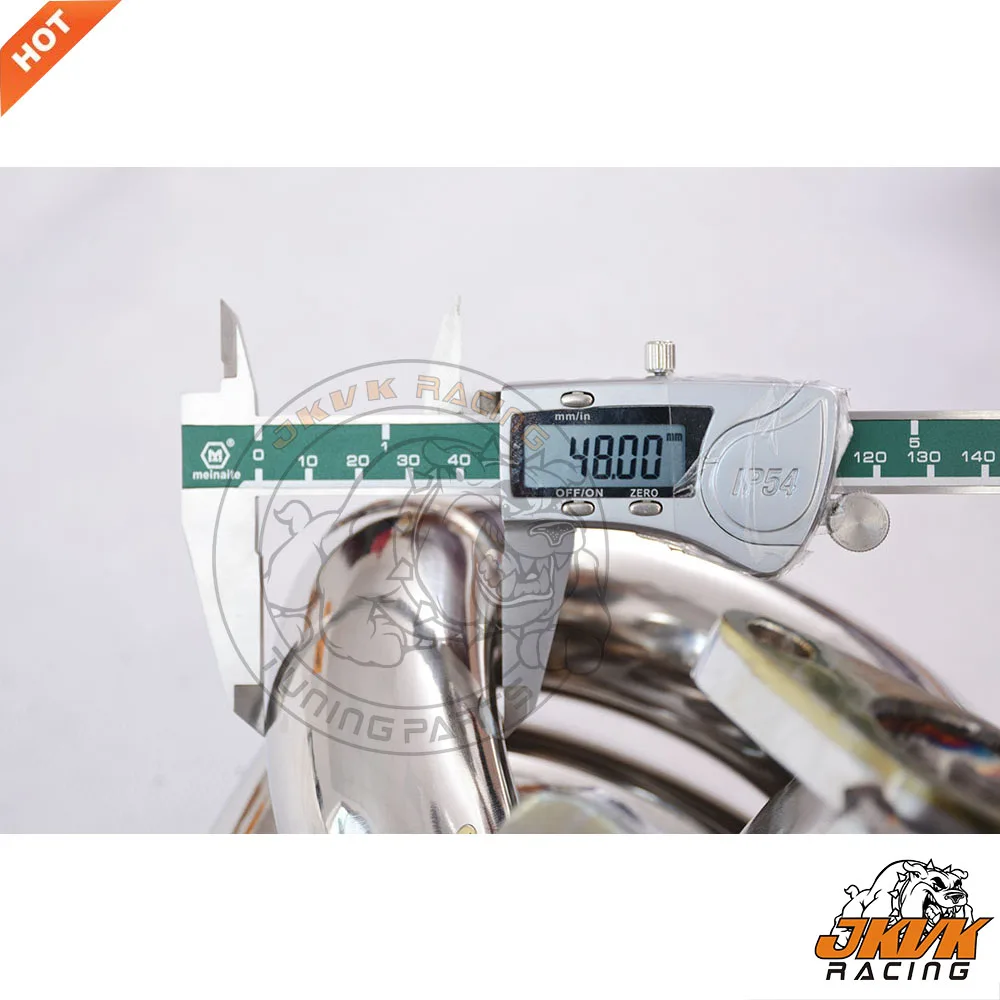 

JKVK RACING Stainless Steel T3 Turbo Manifold For CRX Del Soll D-Series D15 D16 SOHC Ram Horn Equal Length 1988-2000