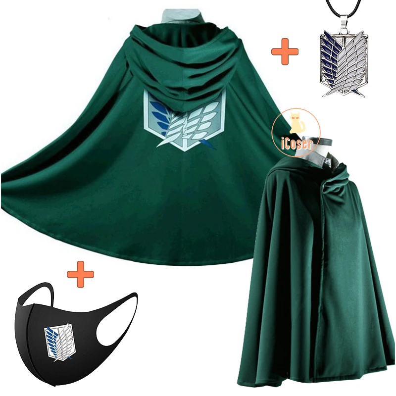 

Attack on Titan Anime Cloak Shingeki No Kyojin Cosplay Scouting Legion Wings of Liberty Levi Ackerman Eren Hange Zoe Outfit Cape