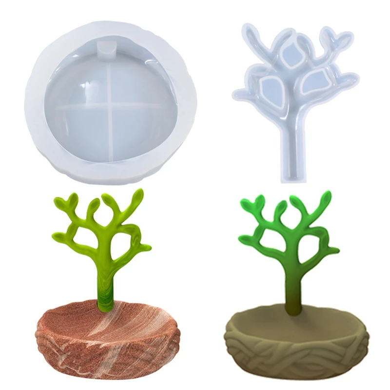 

DIY Crystal Epoxy Silicone Tree Bud Small Jewelry Decoration Storage Box Mould