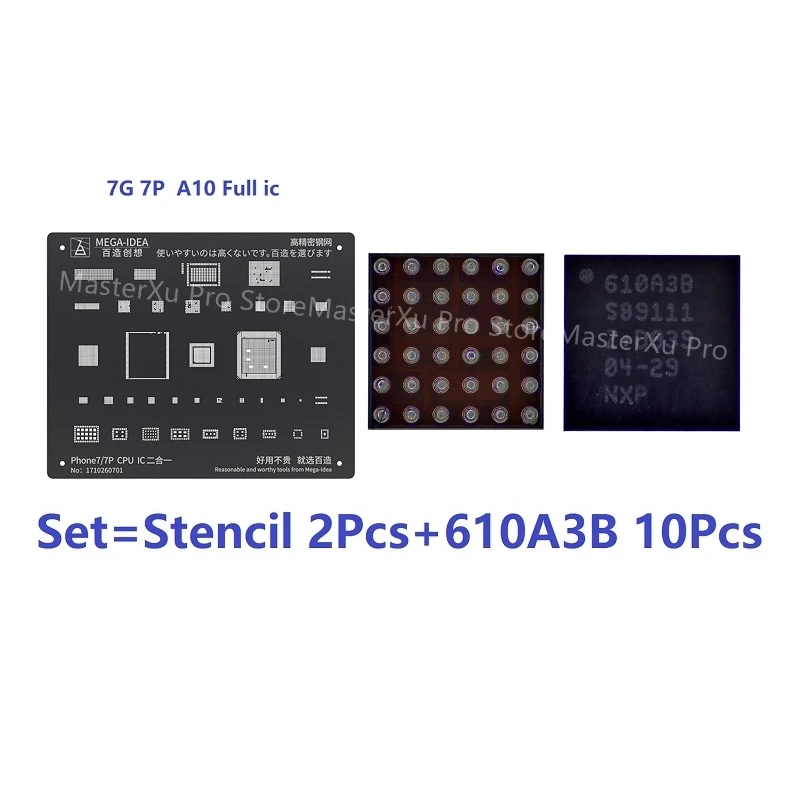 

10 шт., трафареты BGA 1610A3 610A3B IC для iphone 6 6Plus 6S 7 7Plus A8 A9 A10