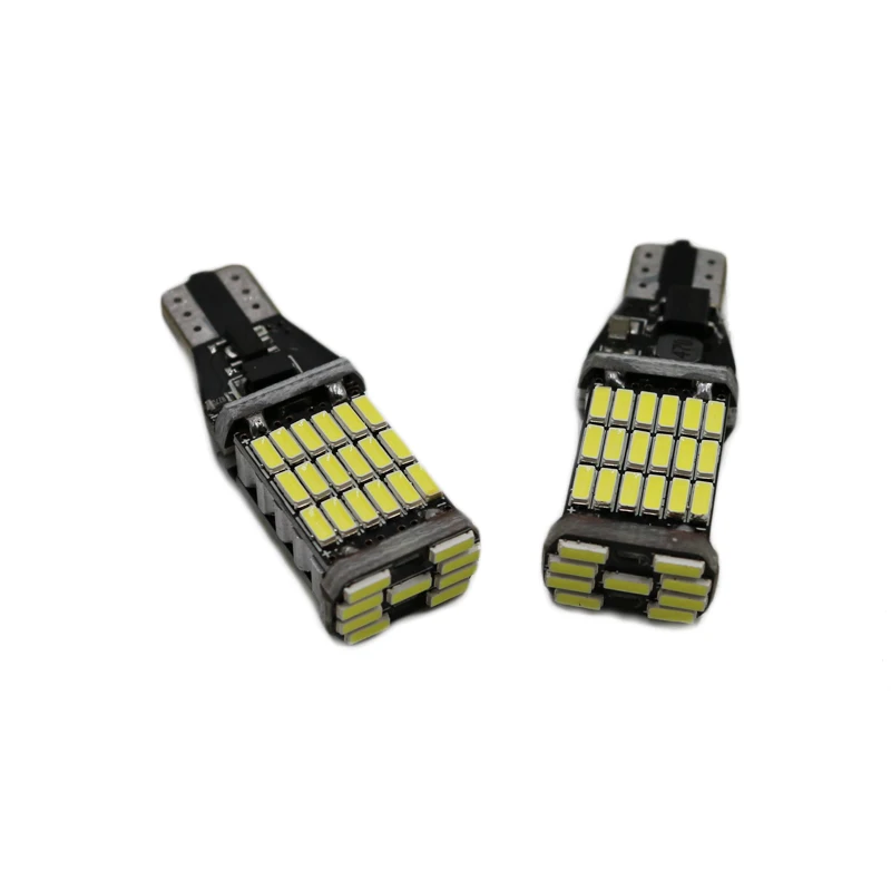 2 шт. T15 W16W 921 супер яркий высокой мощности 45 SMD 4014 светодиодный Canbus без ошибок автомобильный резервный фонарь лампа Тормозная лампа ксеноновая белая