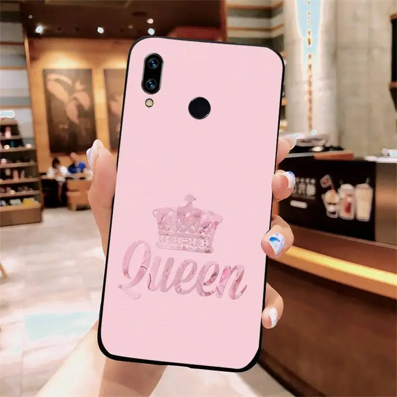 

Gold Queen princess crown Phone Case For Xiaomi Redmi note 7 8 9 t k30 max3 9 s 10 pro lite