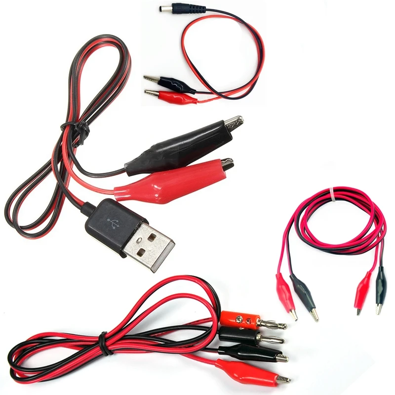 Зажимы типа крокодил на USB штекер испытательный кабель свинцовый джампер провод