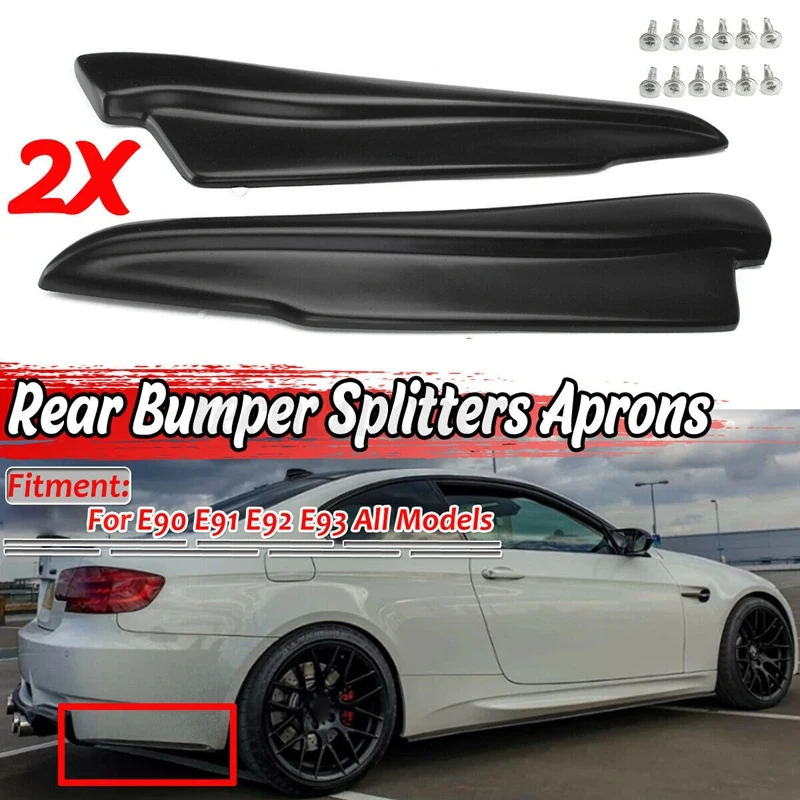 1 пара черные матовые фартуки для заднего бампера BMW E90 E91 E92 E93 M3 | Автомобили и