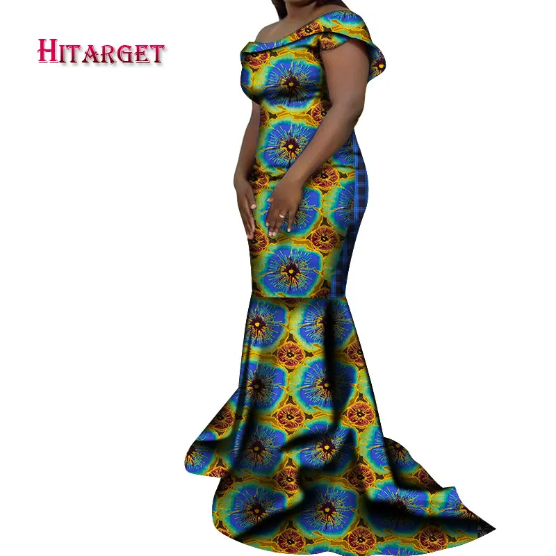 2020 New Fashion Afriac Dresses for Women Dashiki Print Floor-length Dress Traditional African Clothing Party Long Dress WY7166